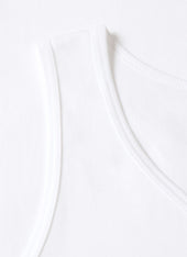 Men's Superfine Cotton Underwear Vest in White