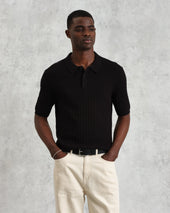 Naples Diamond Stripe Knitted Polo