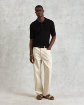 Naples Diamond Stripe Knitted Polo