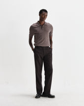 Naples Marl Worsted Wool Knitted Polo