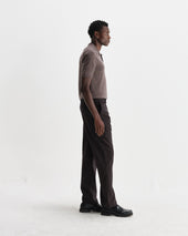 Naples Marl Worsted Wool Knitted Polo