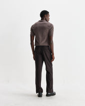 Naples Marl Worsted Wool Knitted Polo