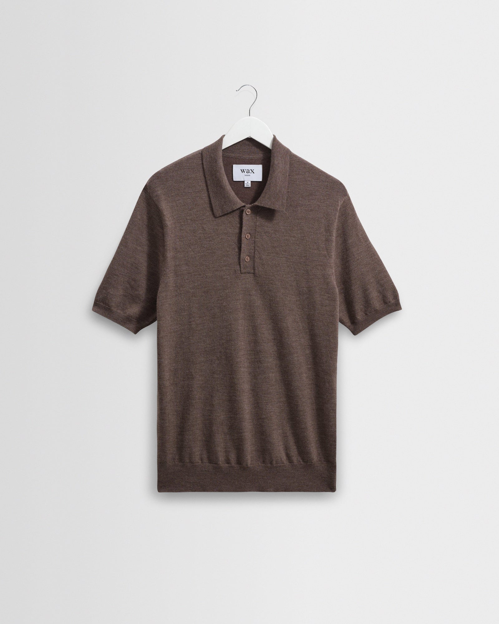 Naples Marl Worsted Wool Knitted Polo