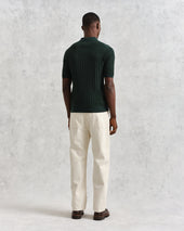 Naples Dark Textured Knitted Polo Shirt