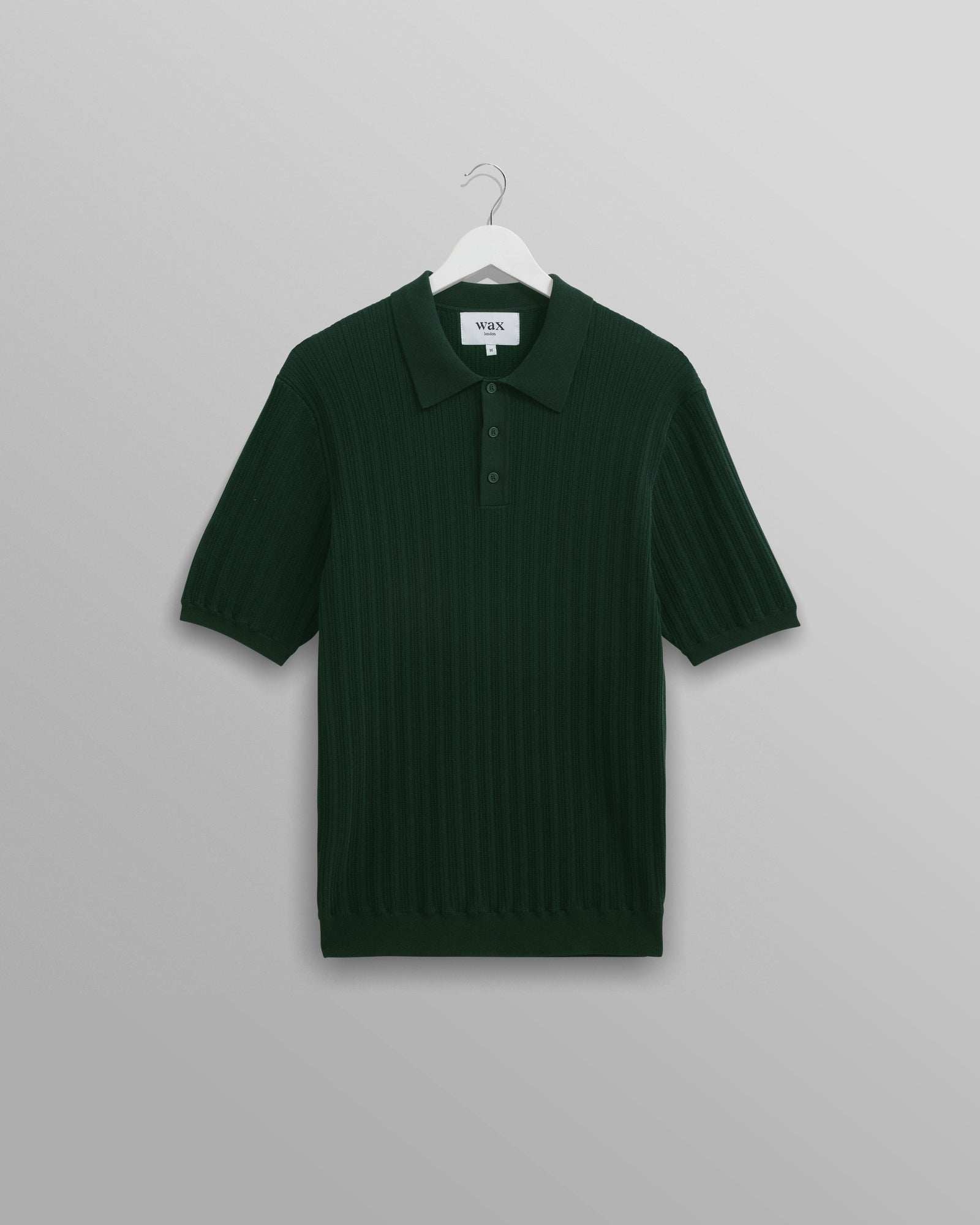 Naples Dark Textured Knitted Polo Shirt