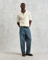 Naples Diamond Stripe Knitted Polo