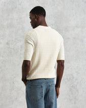 Naples Diamond Stripe Knitted Polo