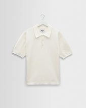 Naples - Ecru Retro Diamond Knitted Polo