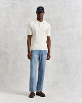 Naples Textured Knitted Polo Shirt