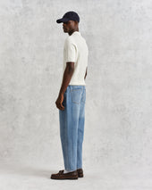 Naples Textured Knitted Polo Shirt