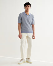 Naples Light Mini Geometric Knitted Polo