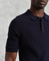 Naples Diamond Stripe Knitted Polo