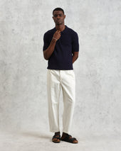 Naples Diamond Stripe Knitted Polo