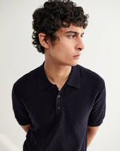 Naples Retro Diamond Knitted Polo