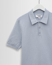 Naples Pale Retro Diamond Knitted Polo