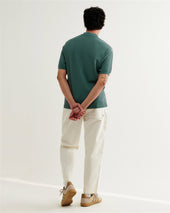 Naples Sea Green Retro Diamond Knitted Polo