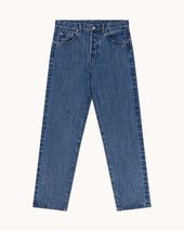 Straight Leg Japanese Selvedge Denim - Light Blue Wash
