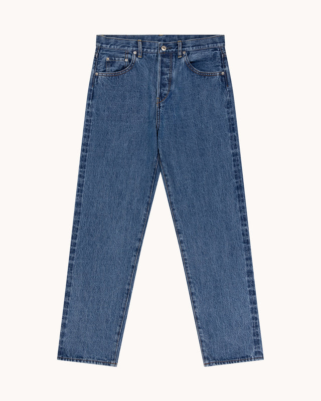Straight Leg Japanese Selvedge Denim - Light Blue Wash