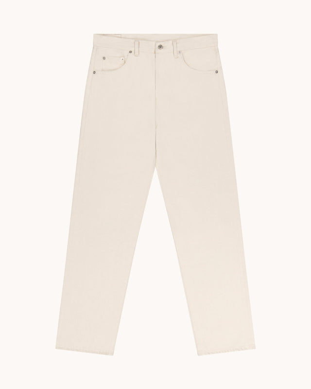 Straight Leg Japanese Selvedge Denim - Ecru Wash