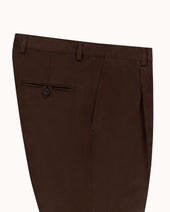 Relaxed Single Pleat Trouser Cotton Drill