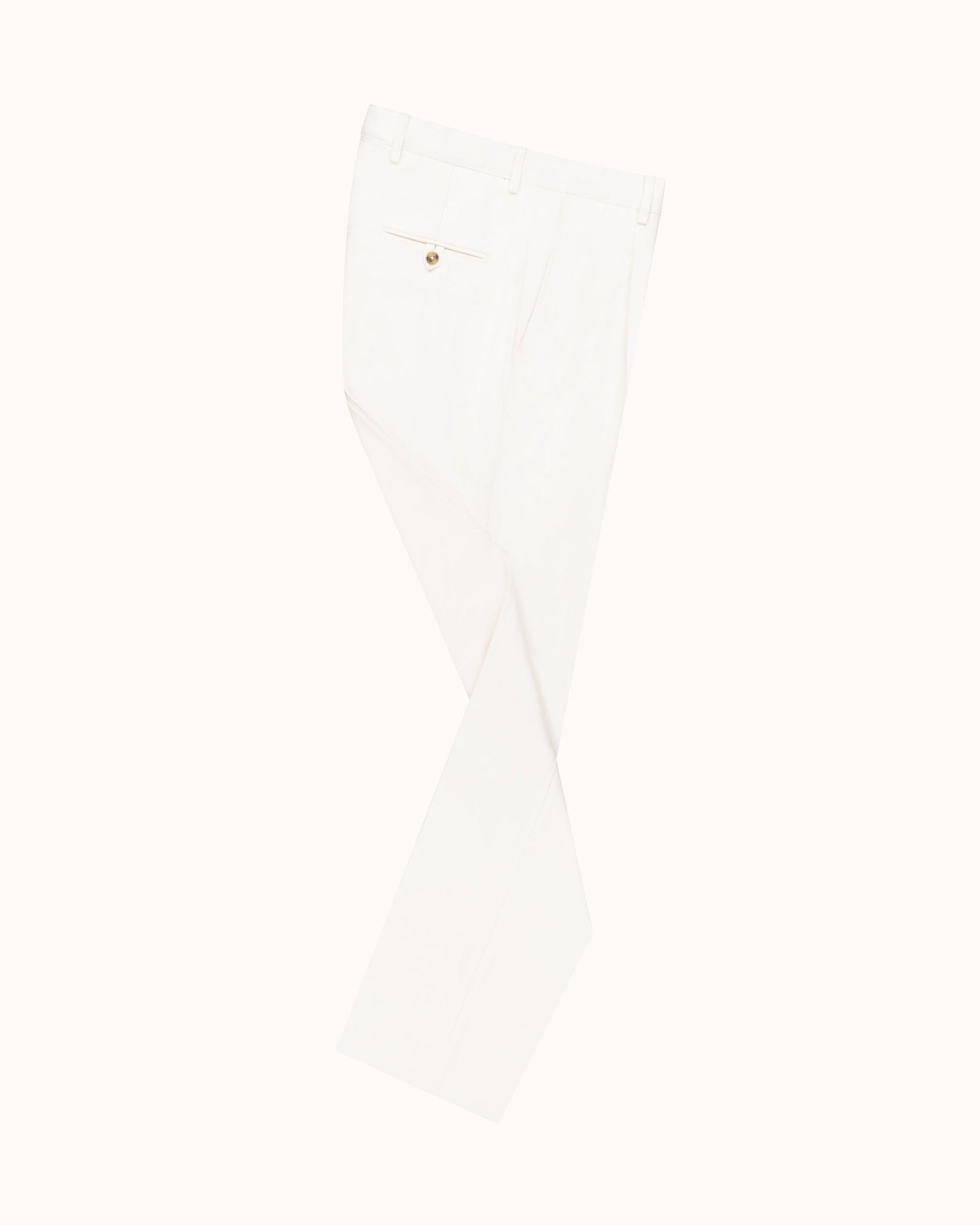 Relaxed Single Pleat Trouser Off Cotton Canvas