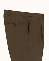 Relaxed Single Pleat Trouser Cotton Canvas