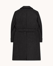 Double Breasted Overcoat Twill Wool Cashmere
