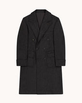 Double Breasted Overcoat Twill Wool Cashmere