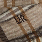 Natural Alba Tartan Narrow Width Cashmere Scarf