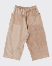 Natural Dyed Cotton Oxford Cropped Trousers Dry