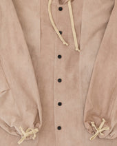 Natural Dyed Cotton Oxford Hooded Shirt Jacket Dry