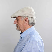 Natural Linen Flat Cap