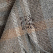 Natural Mackellar Tartan Wide Width Cashmere Scarf