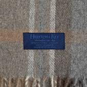 Natural Mackellar Tartan Wide Width Cashmere Scarf