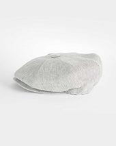Natural Textured Linen Gatsby Cap