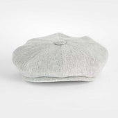 Natural Textured Linen Gatsby Cap
