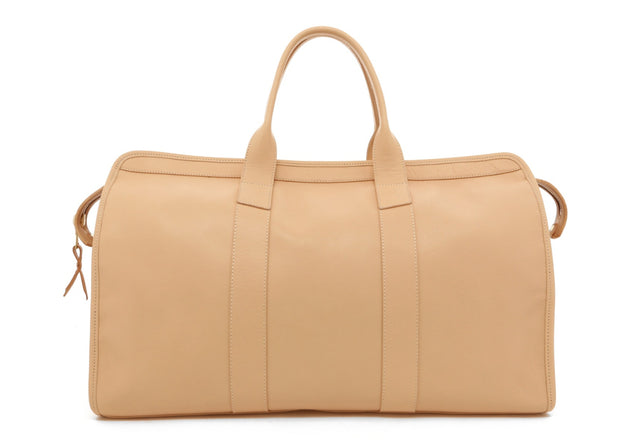 Signature Travel Duffle - Natural Tumbled Leather - Brown Interior
