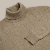 Cashmere Roll Neck Sweater In Natural