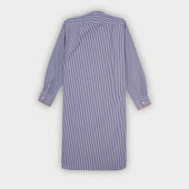 Bengal Stripe Cotton Nightshirt With Red Piping