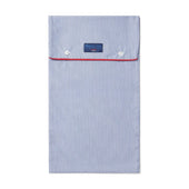 Bengal Stripe Poplin Cotton Pyjamas With Red Piping