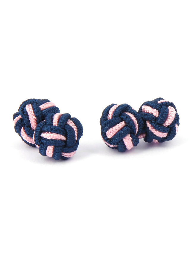 Navy blue and pink silk knots Bombay