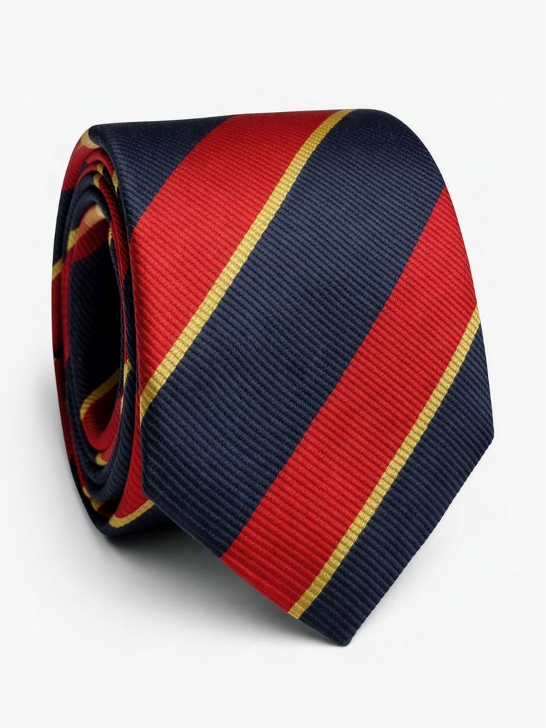 Blue And Red Club Tie
