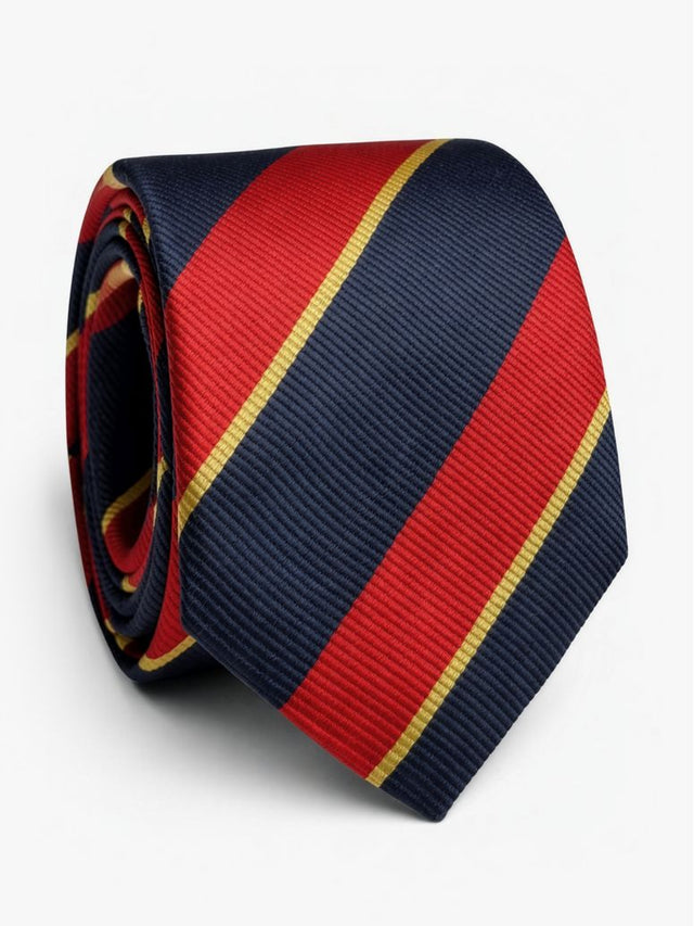 Navy Blue and Red Club Tie
