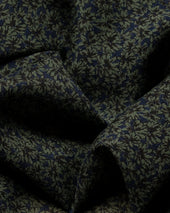 Navy Floral Fuji Silk Bandana