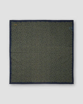 Navy Floral Fuji Silk Bandana