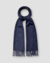 Navy Blue Three-Color Cashmere Scarf