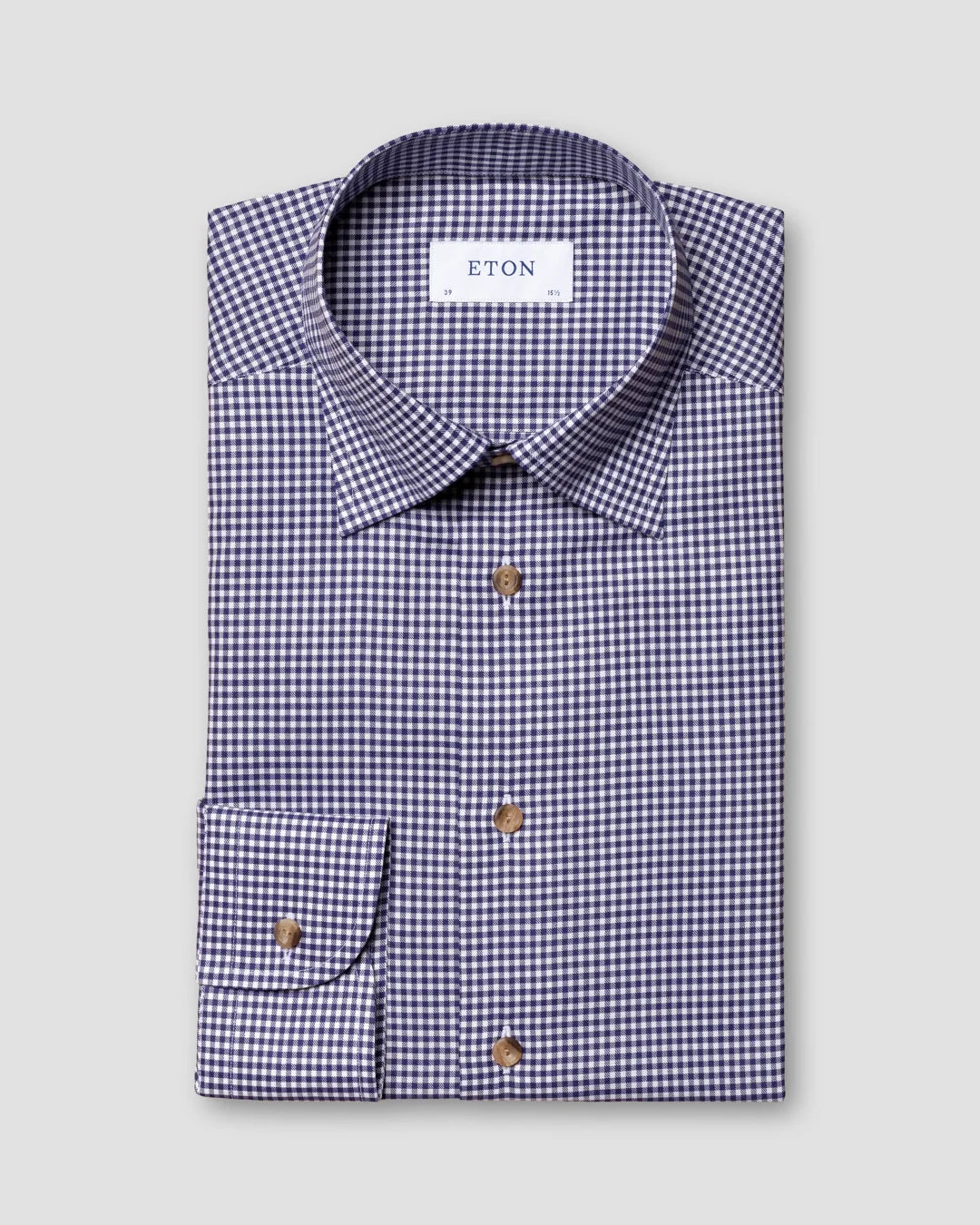 Checked Wrinkle Free Flannel Shirt Eton