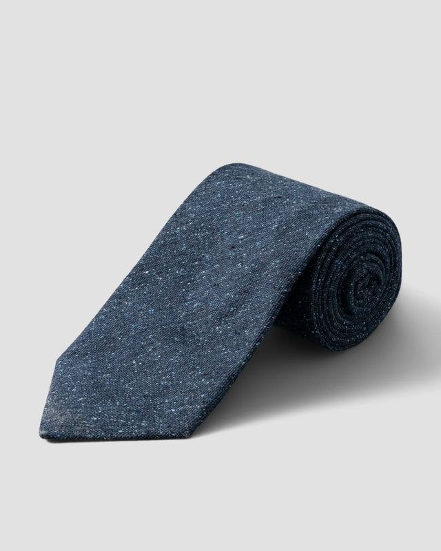 Navyblaue Seiden-Baumwoll-Krawatte