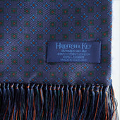 Blue Diamond Square Silk Cashmere Scarf