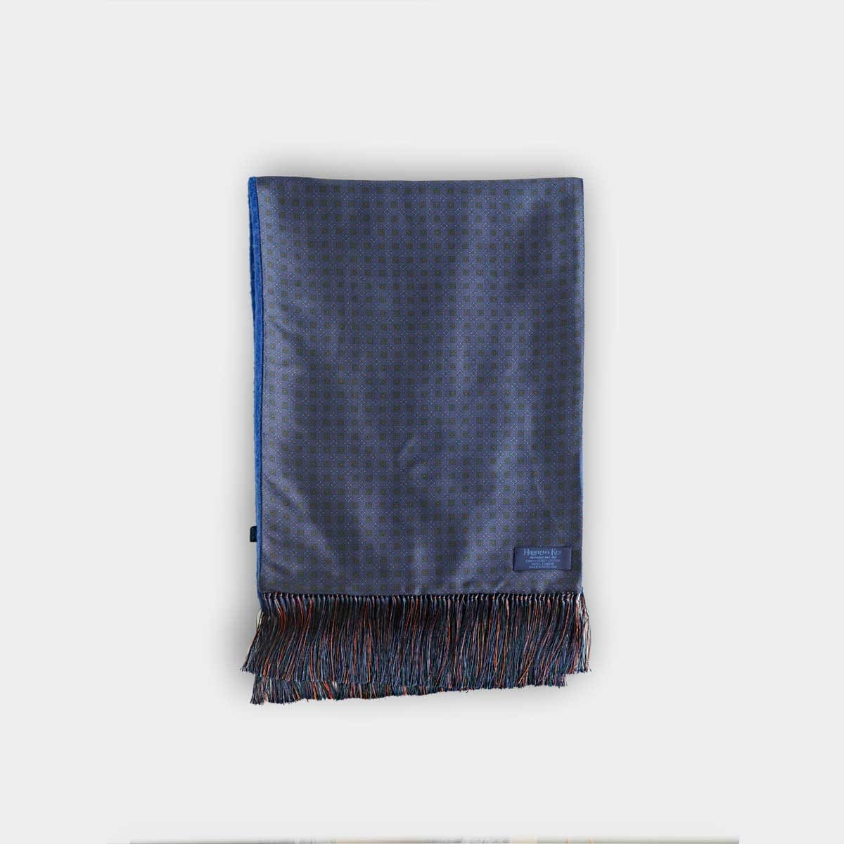 Blue Diamond Square Silk Cashmere Scarf